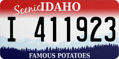ID license plate I411923