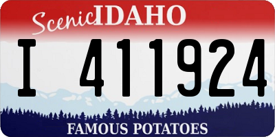 ID license plate I411924