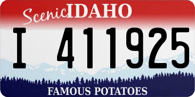 ID license plate I411925