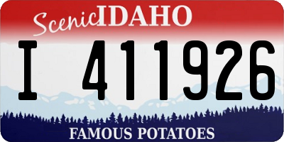 ID license plate I411926