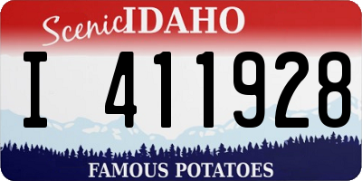 ID license plate I411928