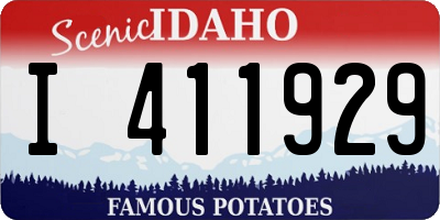 ID license plate I411929