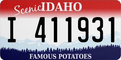 ID license plate I411931