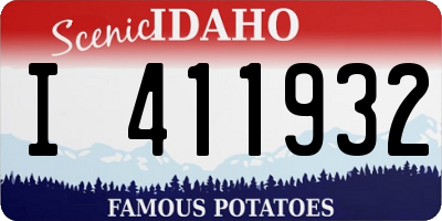 ID license plate I411932