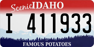 ID license plate I411933