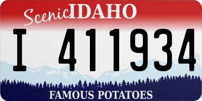 ID license plate I411934