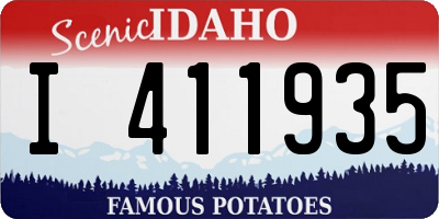ID license plate I411935