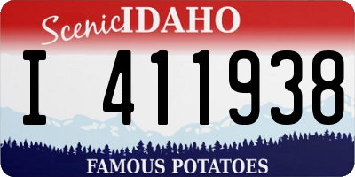 ID license plate I411938