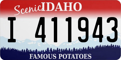 ID license plate I411943