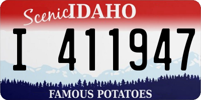 ID license plate I411947