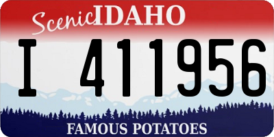 ID license plate I411956