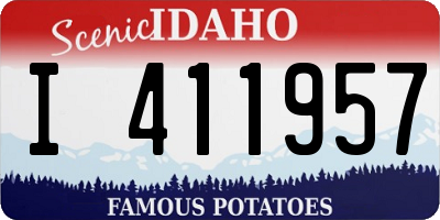 ID license plate I411957