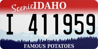 ID license plate I411959