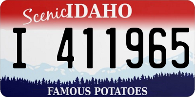 ID license plate I411965
