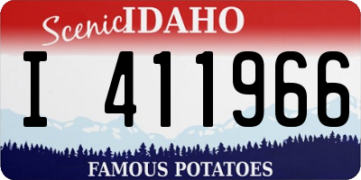 ID license plate I411966