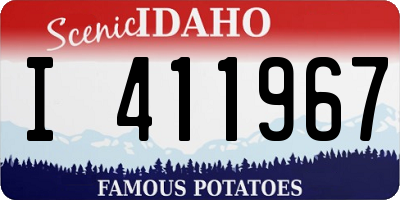ID license plate I411967