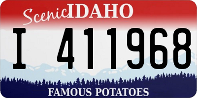 ID license plate I411968
