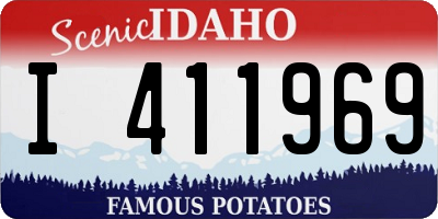 ID license plate I411969