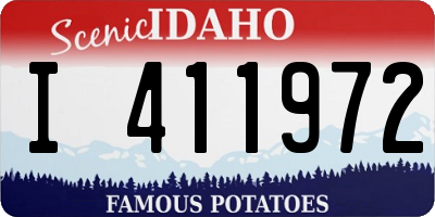 ID license plate I411972