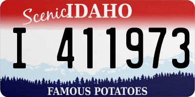 ID license plate I411973