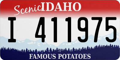 ID license plate I411975