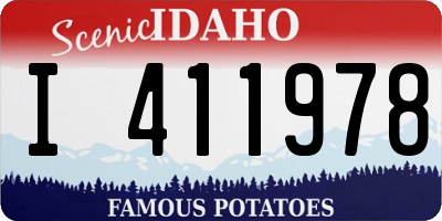 ID license plate I411978