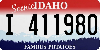 ID license plate I411980