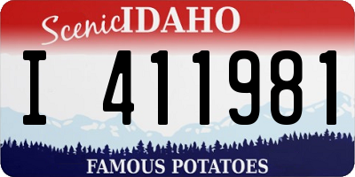 ID license plate I411981