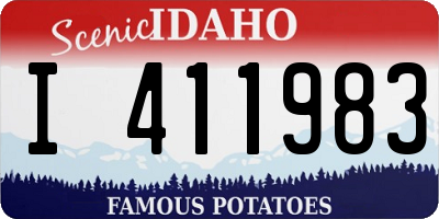 ID license plate I411983