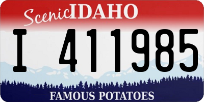 ID license plate I411985