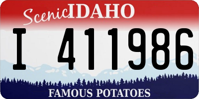 ID license plate I411986