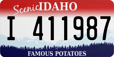ID license plate I411987