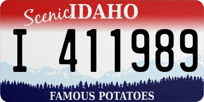ID license plate I411989