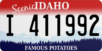 ID license plate I411992