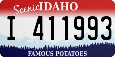 ID license plate I411993