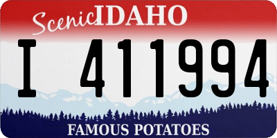 ID license plate I411994