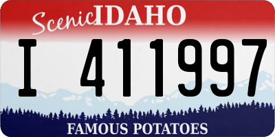 ID license plate I411997