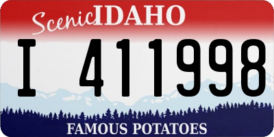 ID license plate I411998