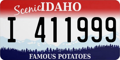 ID license plate I411999