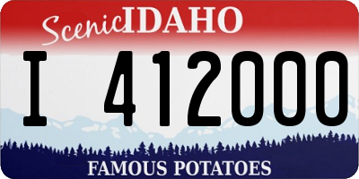 ID license plate I412000