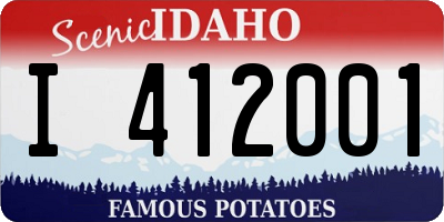 ID license plate I412001