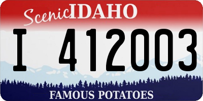 ID license plate I412003