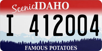ID license plate I412004