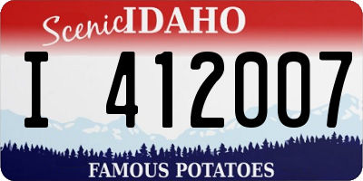 ID license plate I412007
