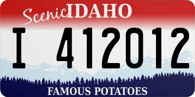 ID license plate I412012