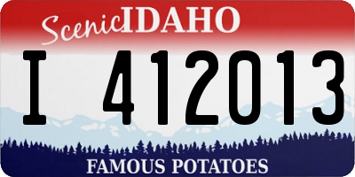 ID license plate I412013