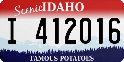 ID license plate I412016