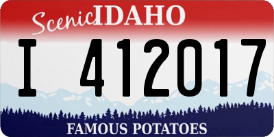 ID license plate I412017
