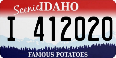 ID license plate I412020