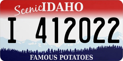 ID license plate I412022